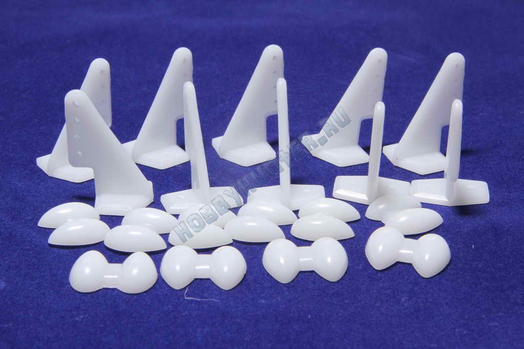 Кабанчики 18x27 (4 отв) - Белые (10 штук)